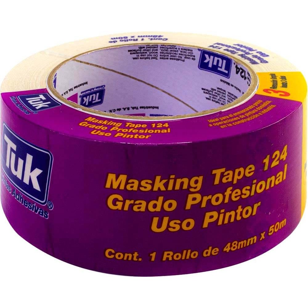 Rollo De Cinta De Enmascarar MP 610 - 50m De Largo X 50mm De Ancho, Para Pintura