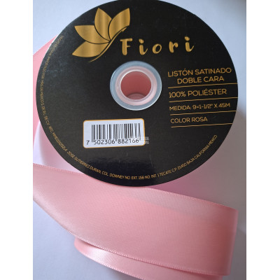 MERCERIA LISTON SATINADO 1 1/2" X 45 M. COLOR ROSA
